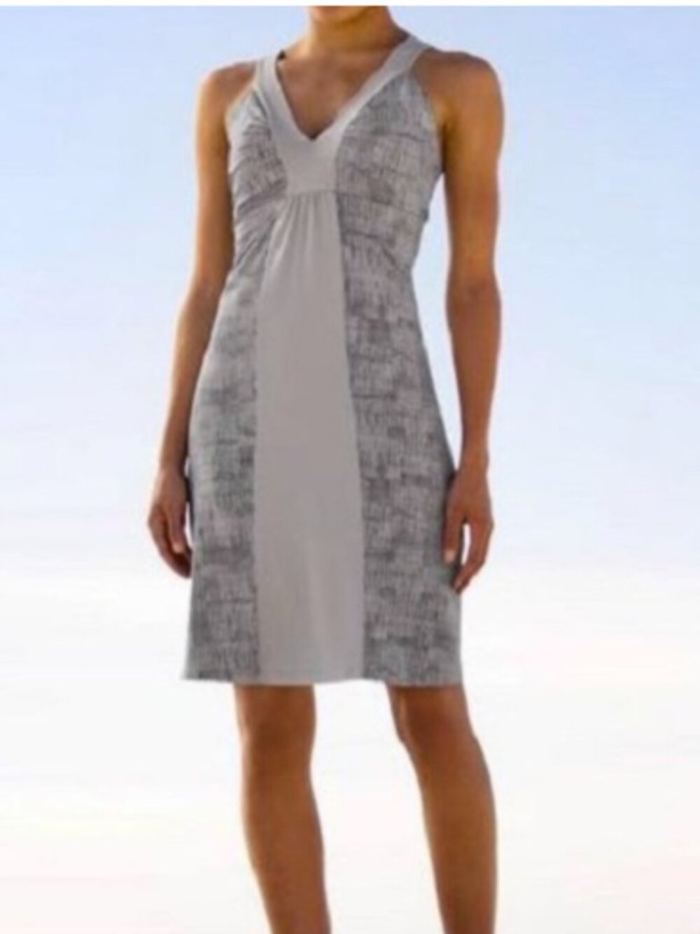 Patagonia Corinne Gray Geo Print Casual Athletic Athleisure Dress Sz Medium
